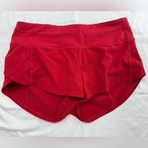 Lululemon SPEED UP LOW-RISE LINED SHORT 2.5" - Dark Red Size 2